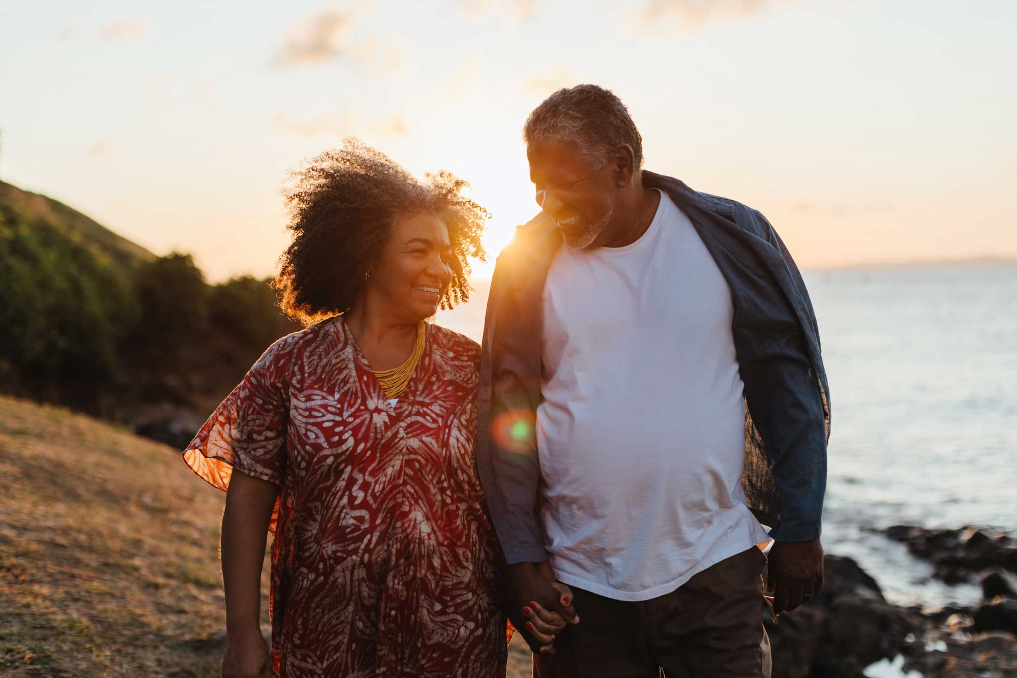 retirees by the beach