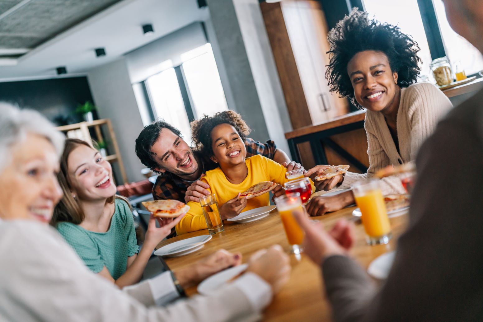 Multiethnic diverse extended family